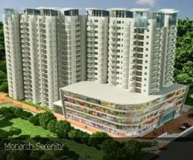 2 BHK Brand New Semi Furnished Flat for Sale in Monarch Serenity , Thanisandra , Measuring 1365 Sqft
